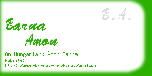 barna amon business card